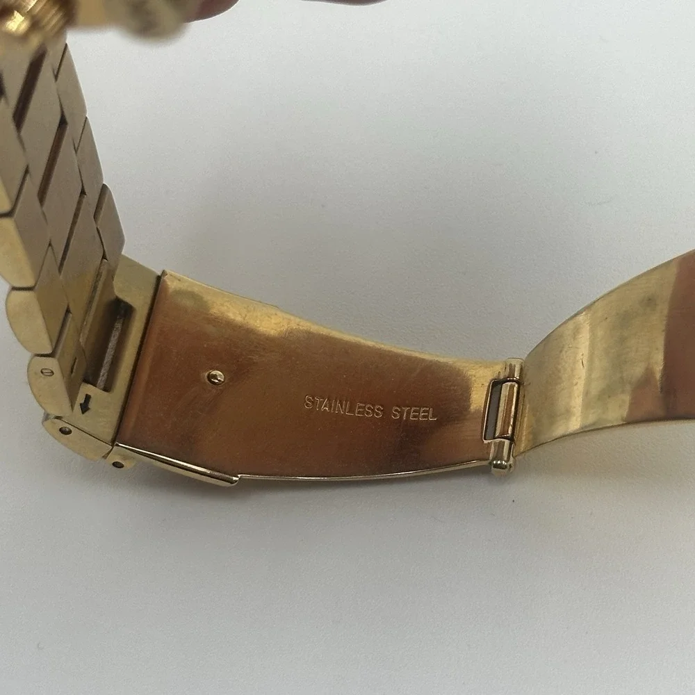 Michael Kors MK-8214 Gold Tone Chronograph Watch Stainless Steel Men's